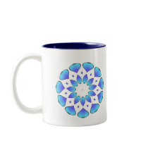 blue mandala mugs
