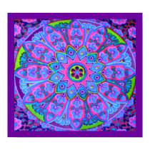 Blue Mandala Poster posters by INTHEPRESENT Blue Mandala Poster posters