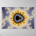 Blue Mandel - Fractal Poster posters