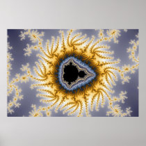 Blue Mandel - Fractal Poster