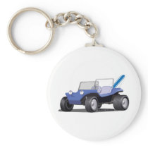 Blue Manx Side Key Chain