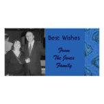 blue marble best wishes photo cards