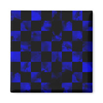 Blue marble Checkerboard magnets by christigmc Blue marble Checkerboard magnets