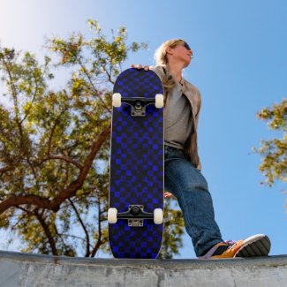 Blue Marble Checkerboard skateboard