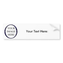 Blue marble circle frame template bumper stickers