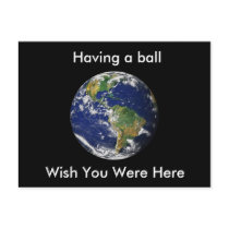 Blue Marble_Having a ball wish you were here postcards by UCanSayThatAgain Blue Marble_Having a ball wish you were here postcards