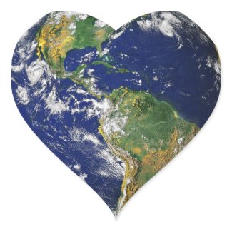Blue Marble_Love at first sight_heart-shaped sticker