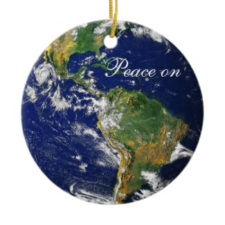 Blue Marble_Peace on Earth_Goodwill to all ornament