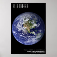 Blue Marble Print