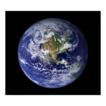Blue Marble West View of Earth Poster posters