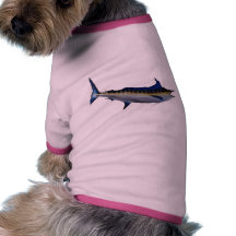 Blue Marlin Fish Dog Shirt