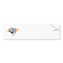 Blue Marlin Fish Jumping Retro Bumper Sticker