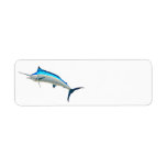 Blue Marlin Game Fish Return Address Labels