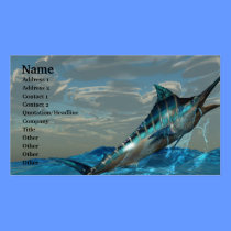 Blue Marlin Jump Business Card business cards