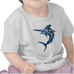 Blue marlin jumping isolated on white t shirt