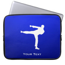 Blue Martial Arts Laptop Sleeves