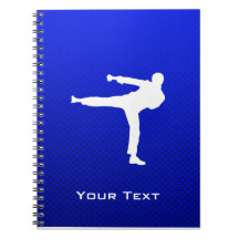 Blue Martial Arts Spiral Notebooks