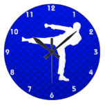 Blue Martial Arts Wallclock