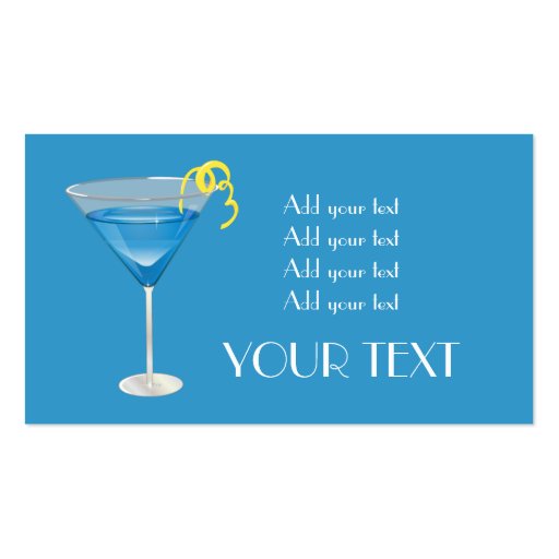 Blue Martini Business Cards (front side)