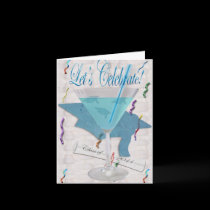 Blue Martini Graduation Invitation cards
