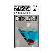 Blue Martini Stamp