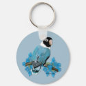 Blue Masked Lovebird Keychain