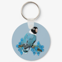 Blue Masked Lovebird Keychain