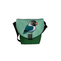 Blue Masked Lovebird Messenger Bag