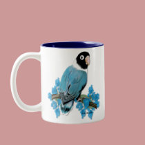 Blue Masked Lovebird Mug mugs
