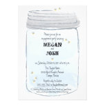Blue Mason Jar & Fireflies Engagement Party Invitations