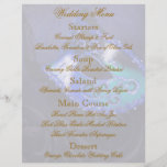 Blue Masquerade Ball Wedding Menu Flyer