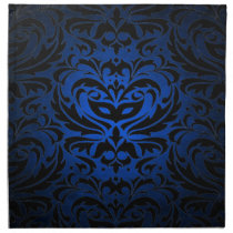 Blue Masquerade Damask Stylish Napkins