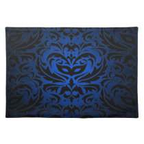 Blue Masquerade Damask Stylish Placemat