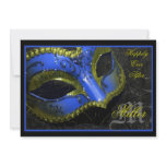 Blue Masquerade Renaissance Wedding Invitation