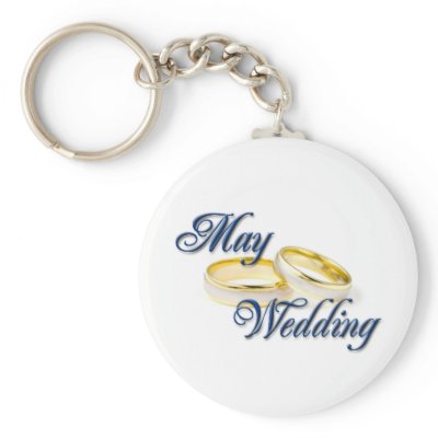 BLUE MAY WEDDING AND RINGS KEY CHAINS