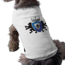 Blue Medieval Lion Heraldry Dog Shirt