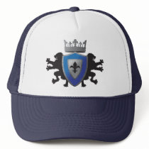 Blue Medieval Lion Heraldry Hat