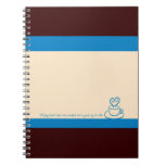 Blue Mended Hearts Coffee Notebook Journal notebooks