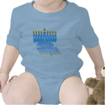 Blue Menorah Tee Shirt