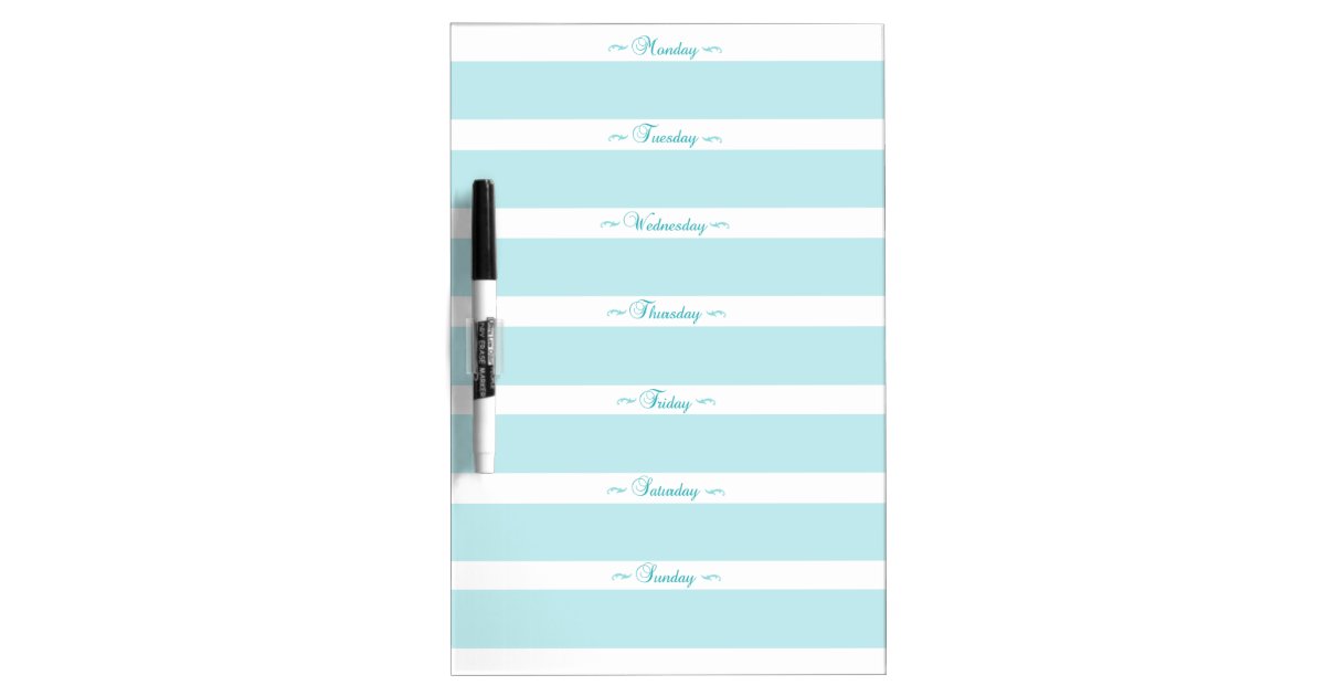 Blue MENU Dry Erase Board Zazzle