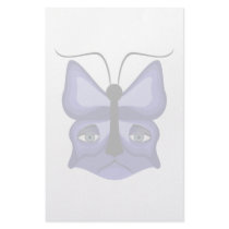 Blue Meow Mask Personalized Stationery