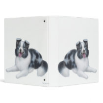 Blue Merle Border Collie Avery Binder by twopurringcats Blue Merle Border Collie Avery Binder