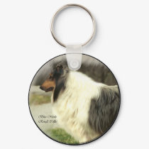 Blue Merle Rough Collie Gifts Art keychains