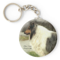 Blue Merle Rough Collie Gifts keychains