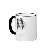 Blue Merle Rough Collie mug