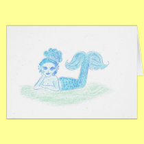 Blue Mermaid by Wendy C. Allen cards