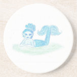 Blue Mermaid by Wendy C. Allen Coaster