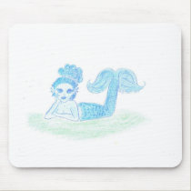 Blue Mermaid by Wendy C. Allen mousepads