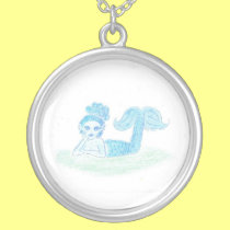 Blue Mermaid by Wendy C. Allen necklaces