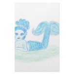 Blue Mermaid by Wendy C. Allen Stationery Paper